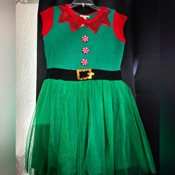 Ugly sweater Santa/elf sweater dress large - Picture 1 of 4